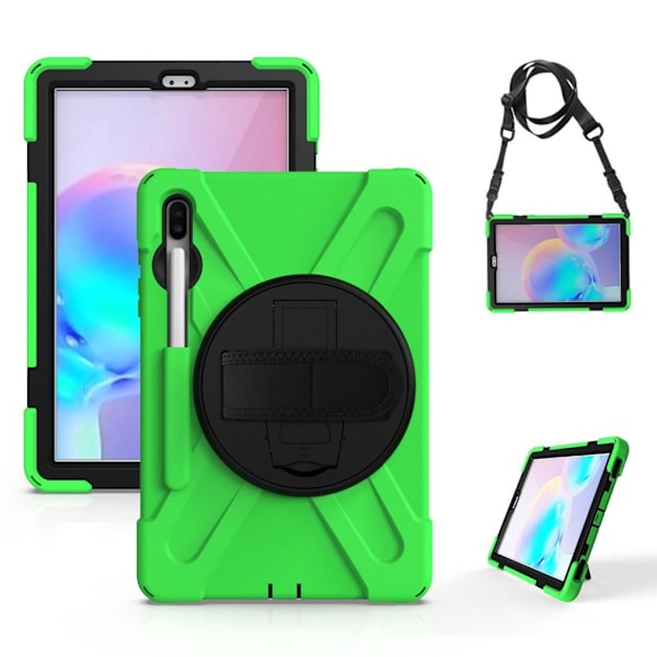 Samsung Galaxy Tab S6 X-Formet holdbart etui - Grøn Green