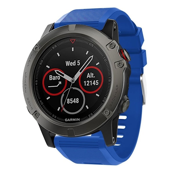 Garmin Fenix 5X Plus klockarmband av silikon - Ljusblå Blå
