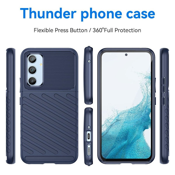 Thunder Samsung Galaxy A54 Etui - Blå Blue