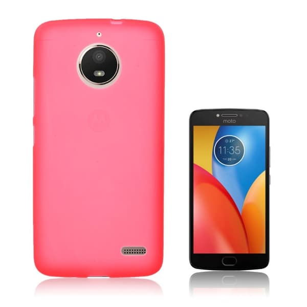 Motorola Moto E4 Matt TPU Etui - Rød Red