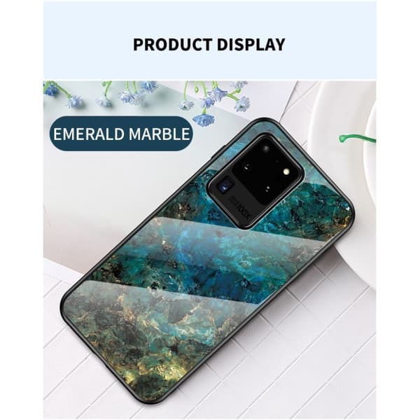Fantasy Marble Samsung Galaxy S20 Ultra deksel - Emerald Green