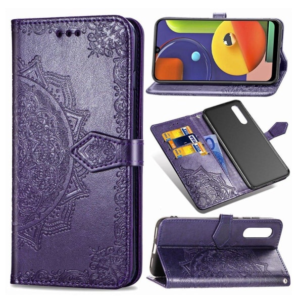 Mandala Samsung Galaxy A50 etui - Lilla Purple