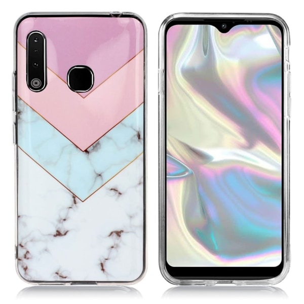 Marmormotiv Samsung Galaxy A70e skal - Trefärgad Marmor multifärg