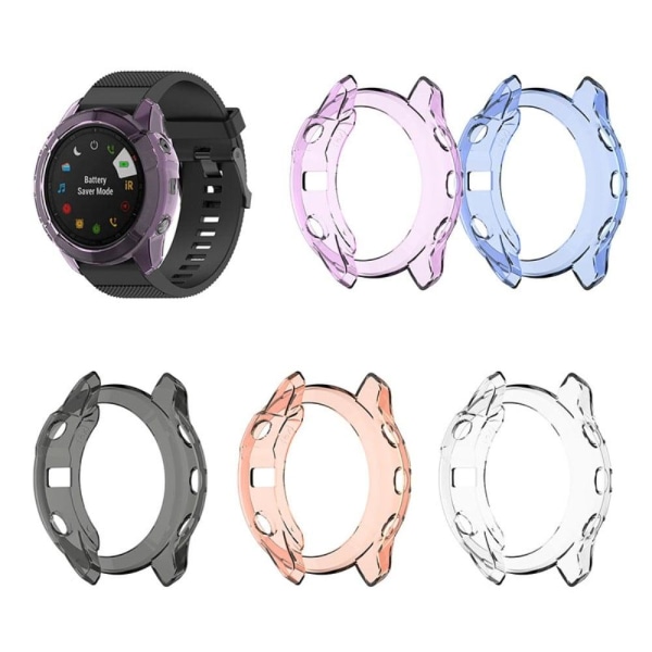 Garmin Fenix 6X / 6X Pro gennemsigtigt cover - Blå Blue