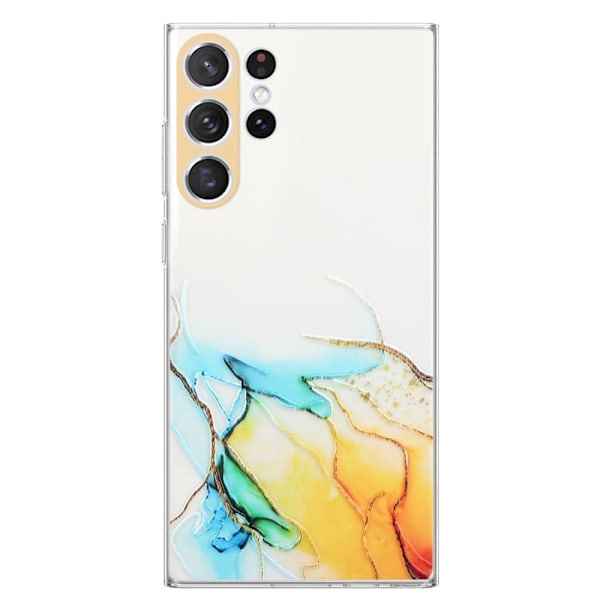 Marmormotiv Samsung Galaxy S23 Ultra skal - Gul Gul
