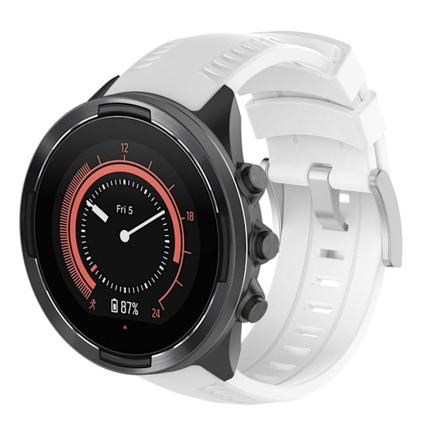 Suunto 9 justerbart klockarmband i silikon - Vit Vit