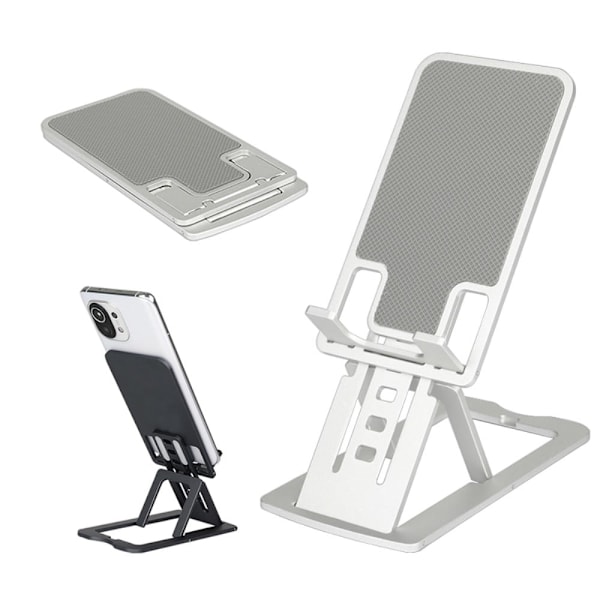 Universal telefonholder i aluminium - Sølv Silver grey