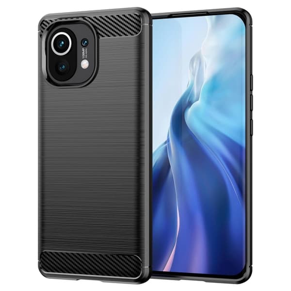 Carbon Flex Suojakotelo Xiaomi Mi 11 - Musta Black