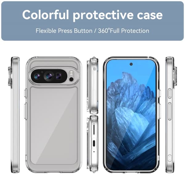 Google Pixel 9 älykäs akryylikansi - Läpinäkyvä Transparent