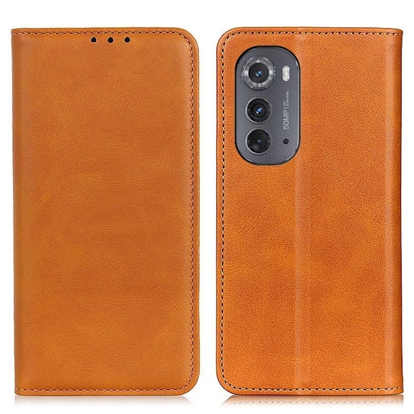 Äkta läder Motorola Moto Edge 2022 fodral - Brun Brun