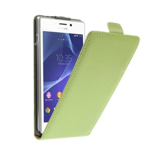 Winther (Grøn) Sony Xperia M2 Ægte Læder Flip Etui Green