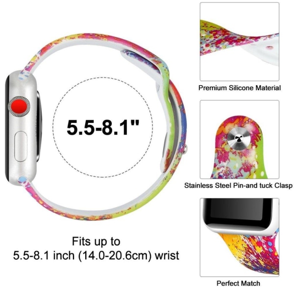 Apple Watch Series 4 40mm mönstrat klockband - Stil B multifärg
