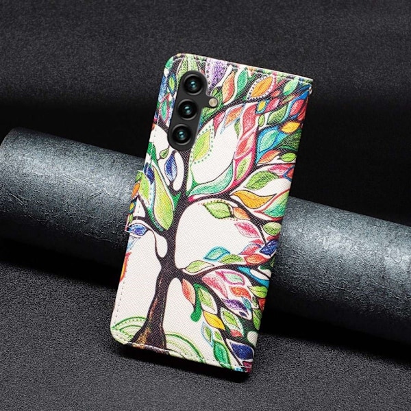 Wonderland Samsung Galaxy A14 Flip Etui - Life Træ Multicolor