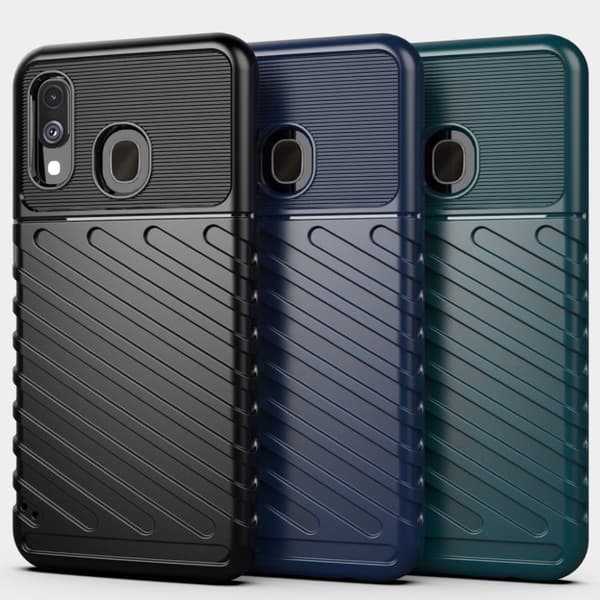 Thunder Samsung Galaxy A40 etui - Sort Black