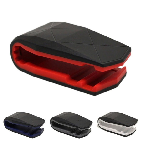 Universal car mount phone holder clip - Black / Red Black
