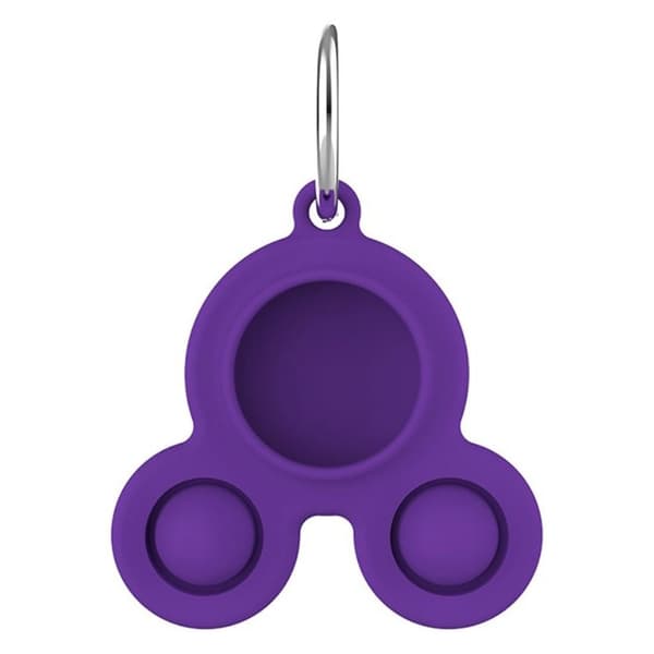 AirTags silikonskydd med dubbel bubbelpress - Lila Lila
