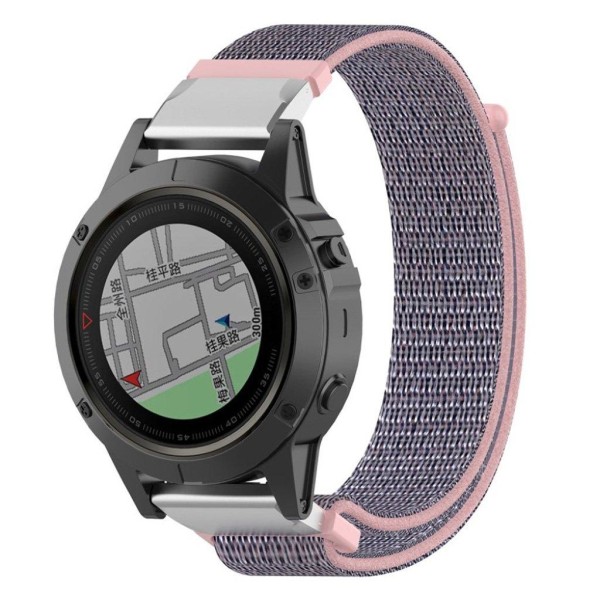 Garmin Fenix 5X / Fenix 5X Plus / Fenix ​​3 / Fenix ​​3 HR 26mm urrem - sølv / pink Multicolor