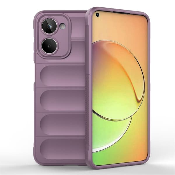 Mjukt greppformat Realme 10 4G skal - Lila Lila
