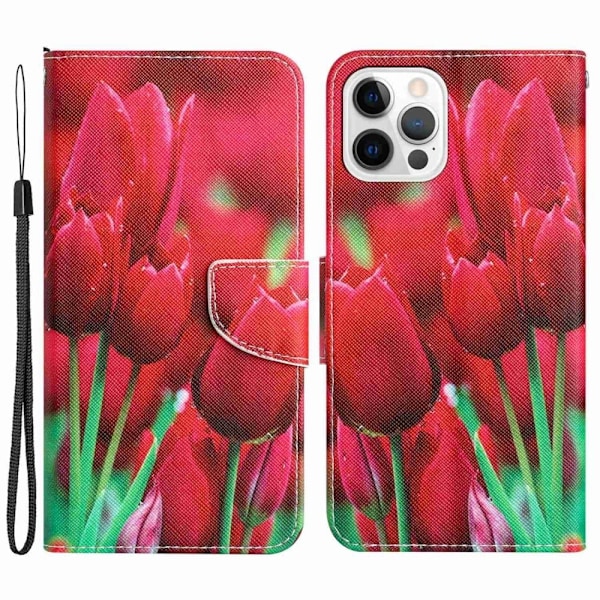 Wonderland iPhone 14 Pro Max Flippetui - Tulip Red
