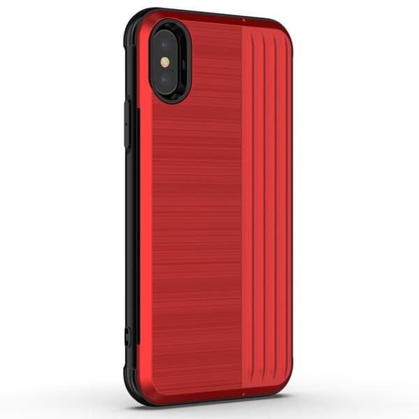 ANGIBABE iPhone Xs Max dual layer kickstand hybrid case - Rød Red