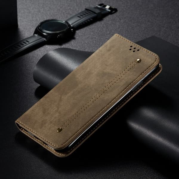 Jeans Motorola Moto G75 flip case - Khaki Brown