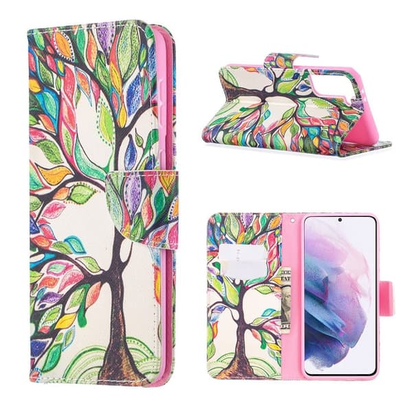 Wonderland Samsung Galaxy S21 Plus flip etui - livstræ Multicolor