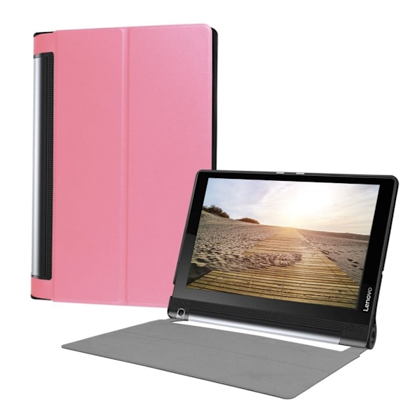 Lenovo Tab 3 Plus 10 PU Lær Flip Etui - Rosa Pink