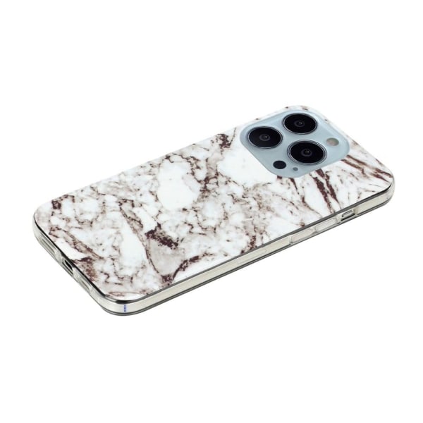 Marmormotiv iPhone 14 Pro skal - Vit Marmor Vit