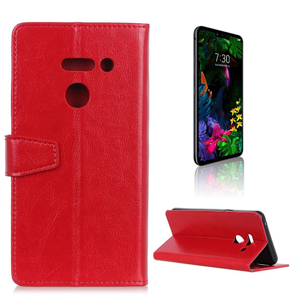 Crazy Horse LG G8 ThinQ læderetui - Rød Red