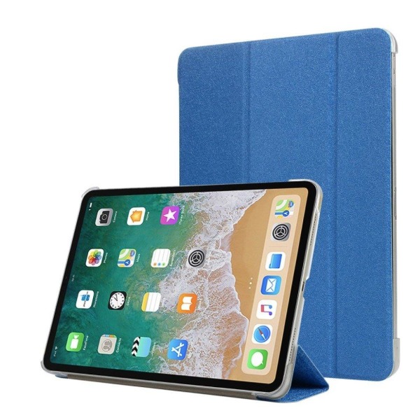 iPad Pro 11" (2018) tre-folds læder flip etui - Mørkeblå Blue