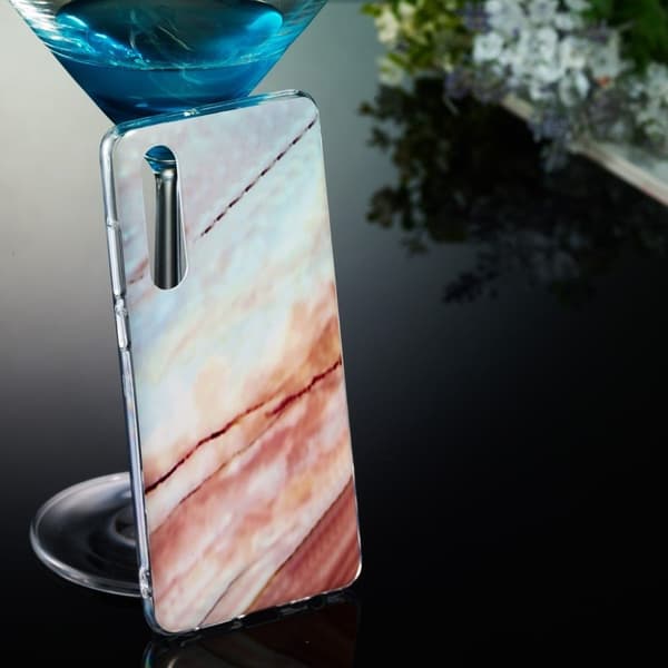Huawei P30 Etui Med Marmormønster - Design G Multicolor