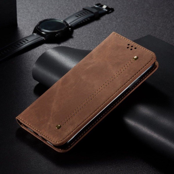 Jeans Xiaomi Redmi Note 10 Pro Flip Etui - Brun Brown