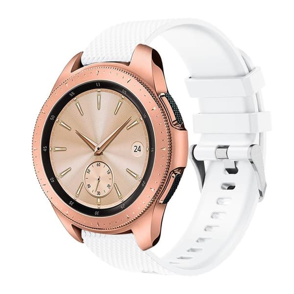Samsung Galaxy Watch (42mm) Silikon Klokkereim Erstatning - Hvit White