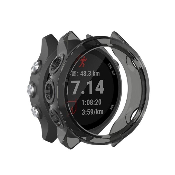 Garmin Forerunner 245 / 245 Music hållbart genomskinligt fodral - Genomskinlig Svart Svart