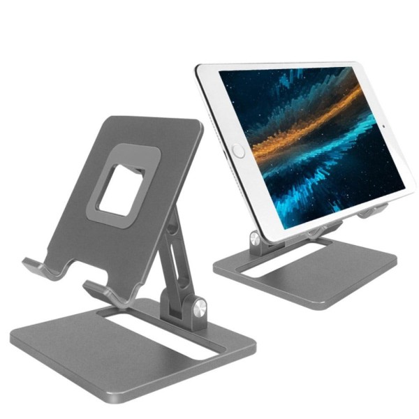 Universelt foldbart stativ til telefon/tablet/laptop - Grå Silver grey