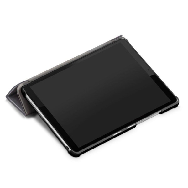 Lenovo Tab M8 litchi leather flip case - Grey Silver grey