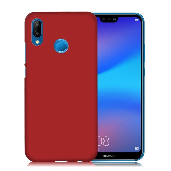 Huawei P20 Lite gummieret beskyttende etui - Rød Red