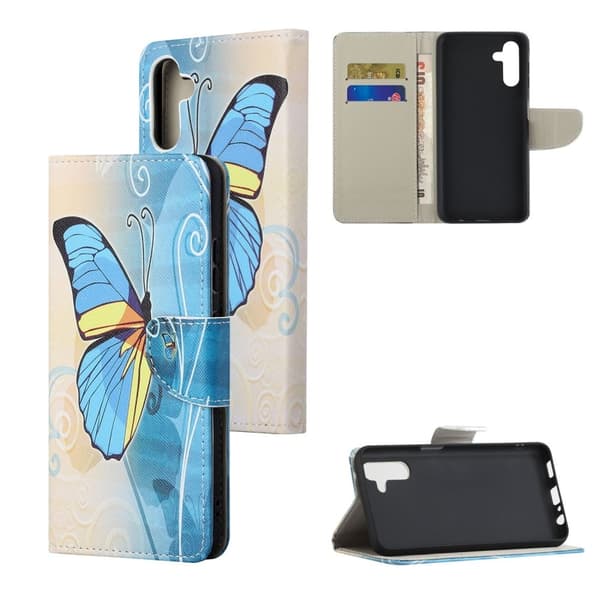 Wonderland Samsung Galaxy A13 5G Flippetui - Blå Sommerfugl Blue