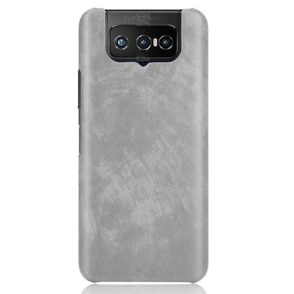 Croco Asus Zenfone 7 / Asus Zenfone 7 Pro kotelot - Harmaa Silver grey