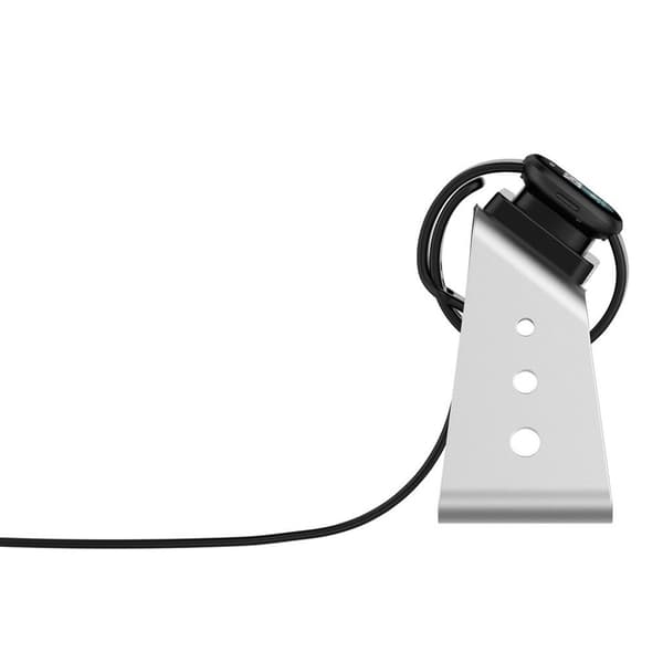 Fitbit Sense / Versa 3 opladerstation cradle - sølv Silver grey