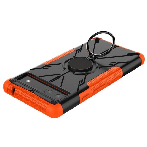 Kickstand cover with magnetic sheet for Google Pixel 6a - Orange Orange