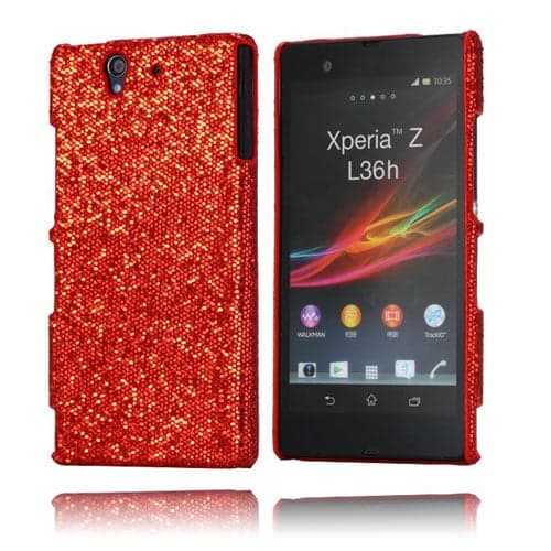 Glitter (Rød) Sony Xperia Z Etui Red