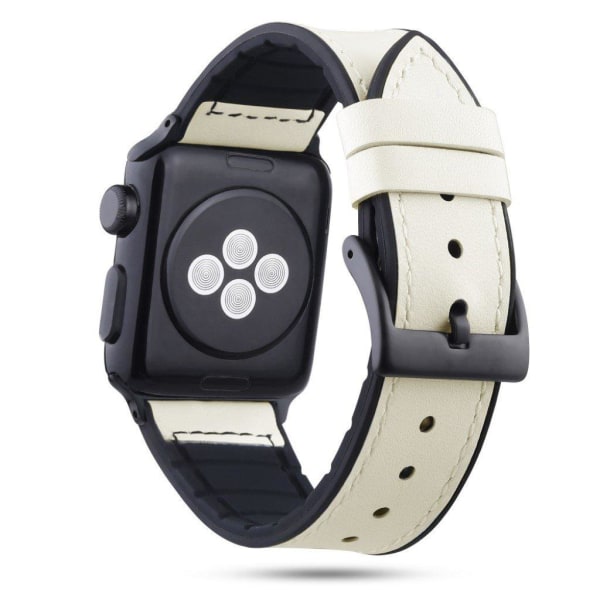 Apple Watch Series 4 40mm ægte læder Urrem - Hvid White