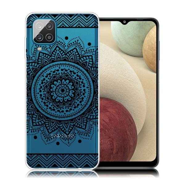 Deco Samsung Galaxy A12 5G skal - Blommönster Svart