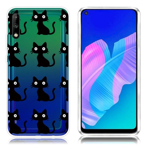 Deco Huawei P40 Lite E kuoret - Musta Kissa Black