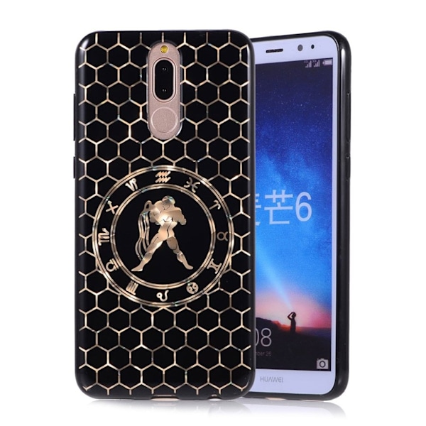 Huawei Mate 10 Lite etui i plastik og silikone med galvaniseret overflade - Vandmanden Multicolor