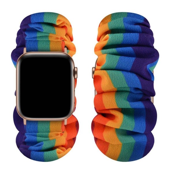 Apple Watch 40mm elastic hairband style watch strap - Rainbow / Size: L multifärg