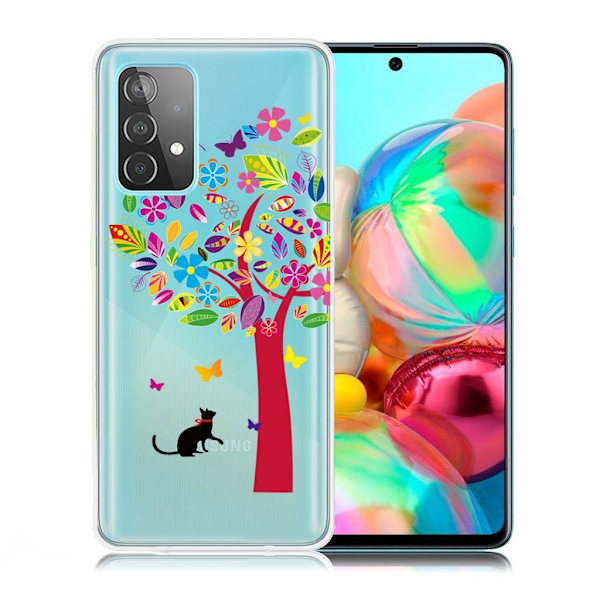 Deco Samsung Galaxy A72 5G Etui - Blomst Tre Multicolor