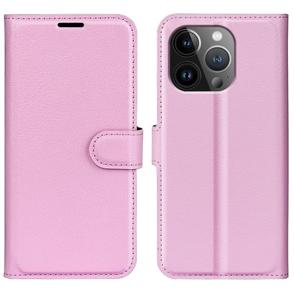 Classic iPhone 15 Pro Flippetui - Rosa Pink
