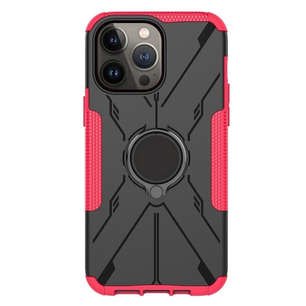 Kickstand-deksel med magnetisk ark for iPhone 14 Pro Max - Rose Pink